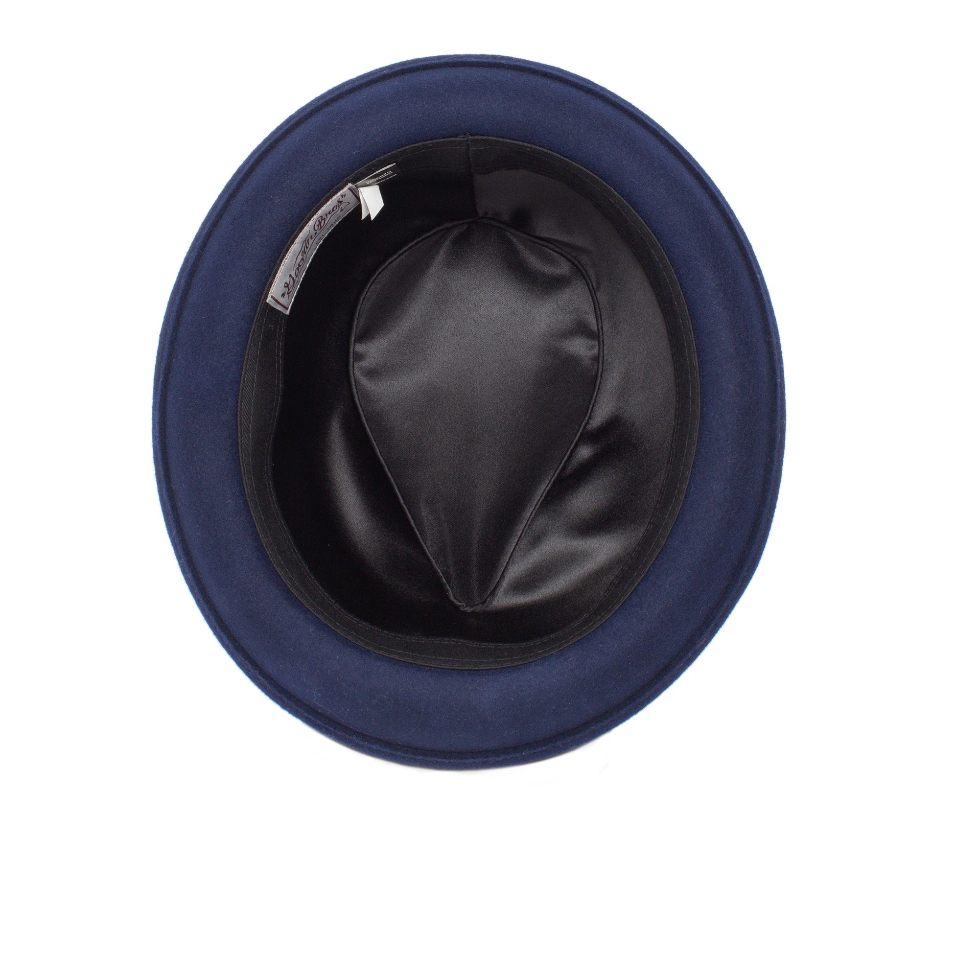 Classic Pork Pie Fedora Hat-Navy - Image 6