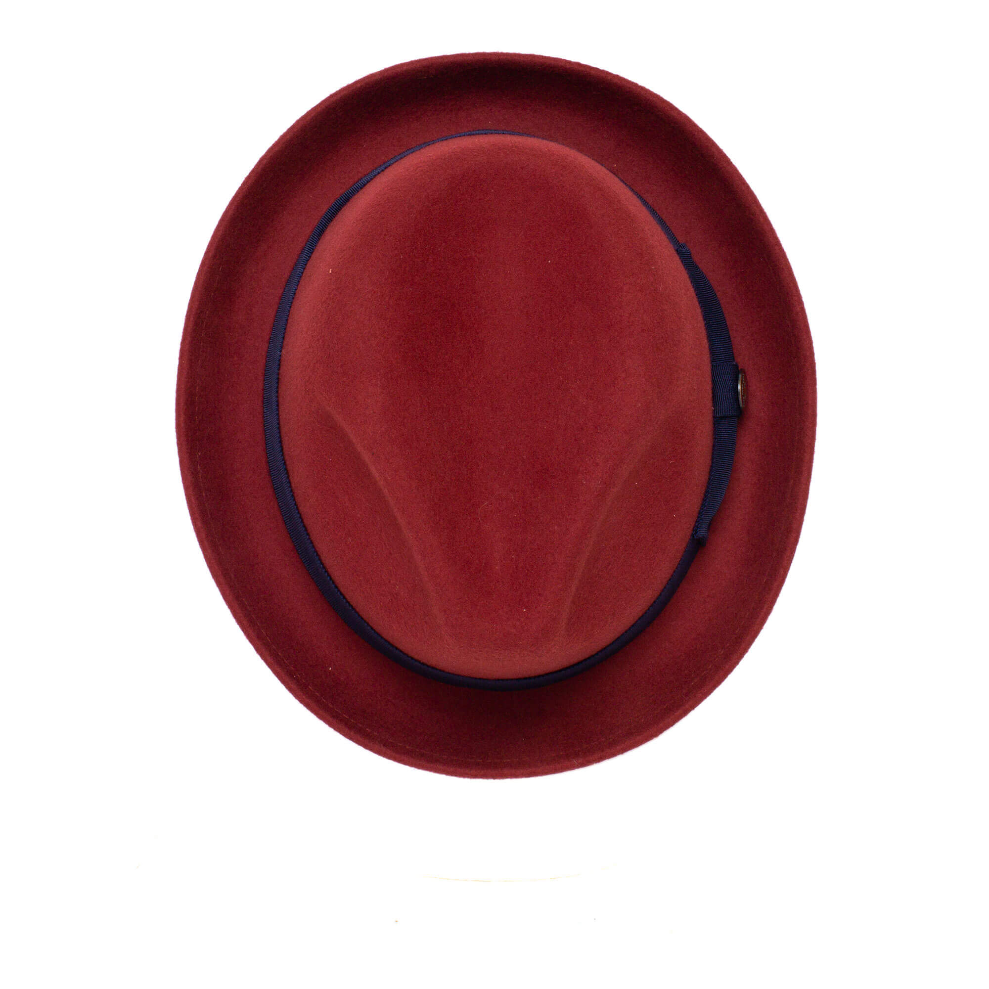 Classic Pork Pie Fedora Hat-Rust - Image 5
