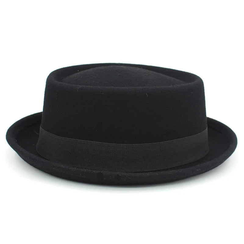 Classic Pork Pie Fedora with Feather Band - Image 5