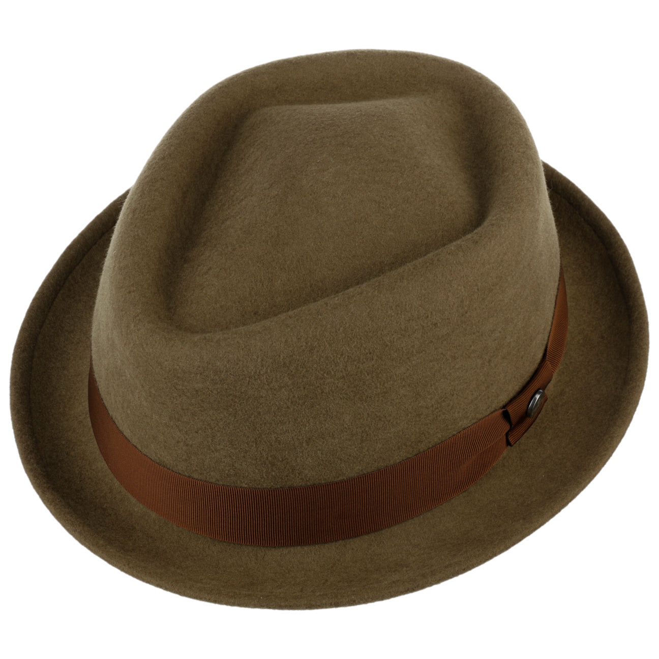 Classic Pork Pie Wool Felt Fedora Hat - Image 11