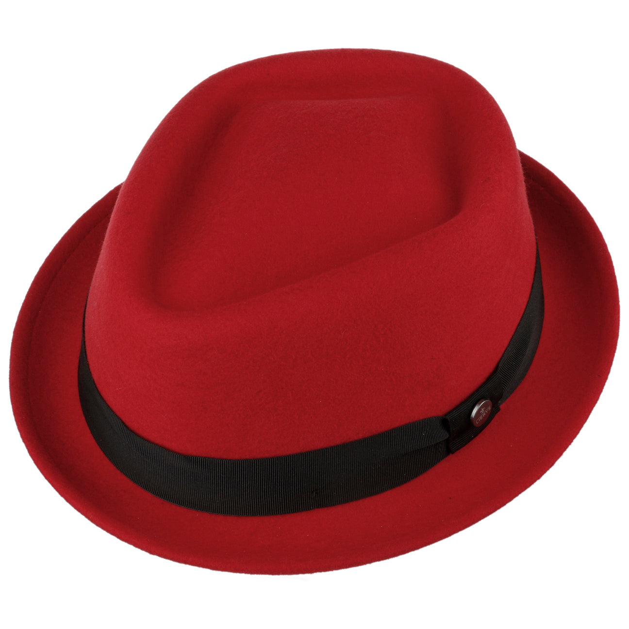 Classic Pork Pie Wool Felt Fedora Hat - Image 7