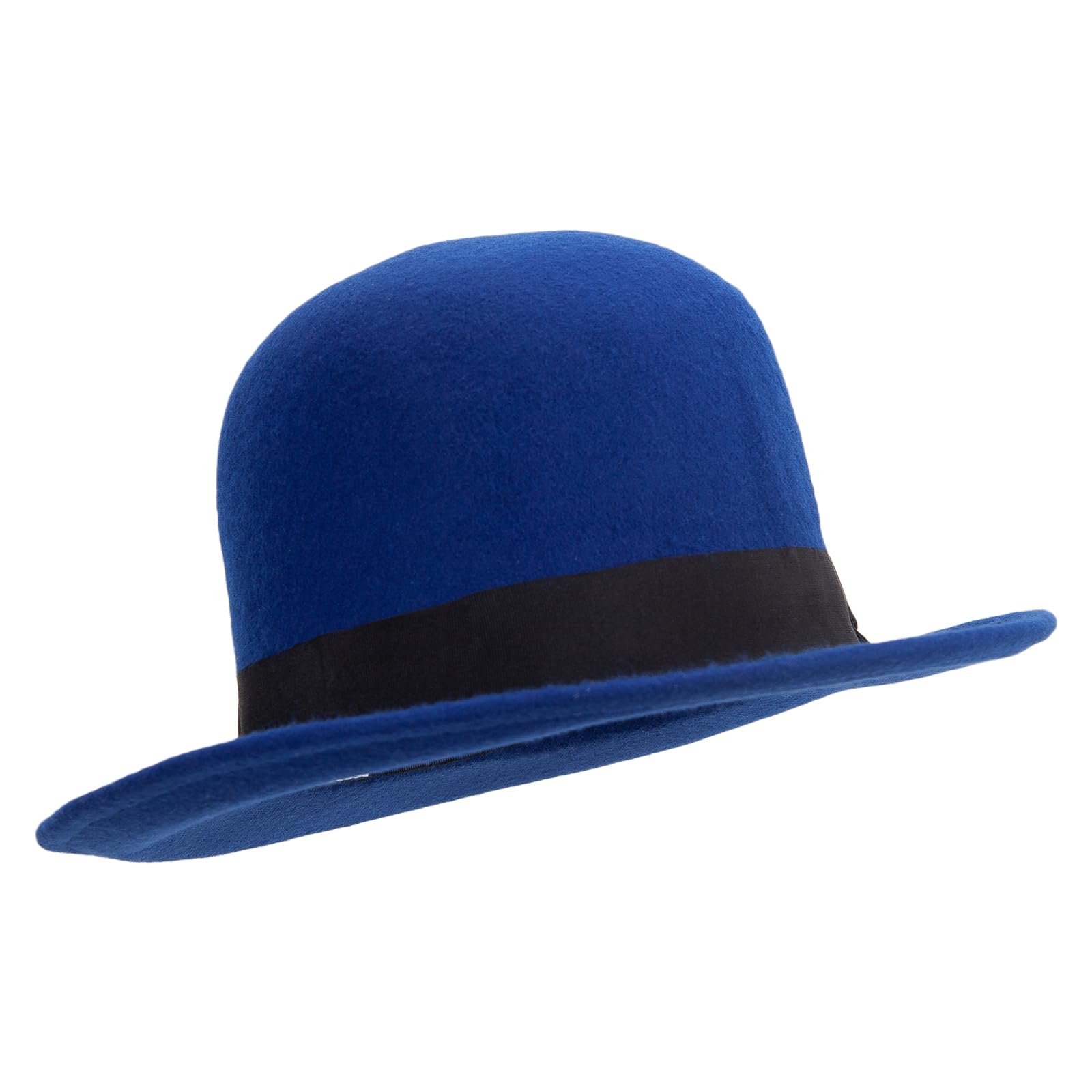 Classic Women's Bowler Wool Felt Hat in Blue - Image 4