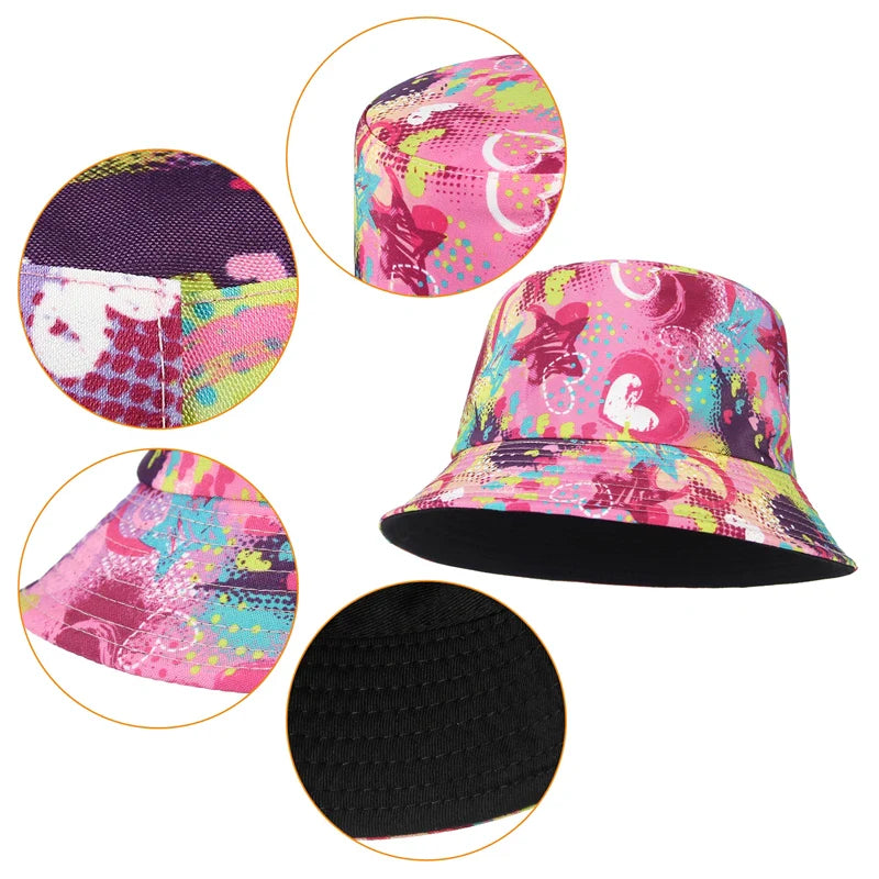 Cotton Check Print Bucket Hat Sun Hats - Image 5