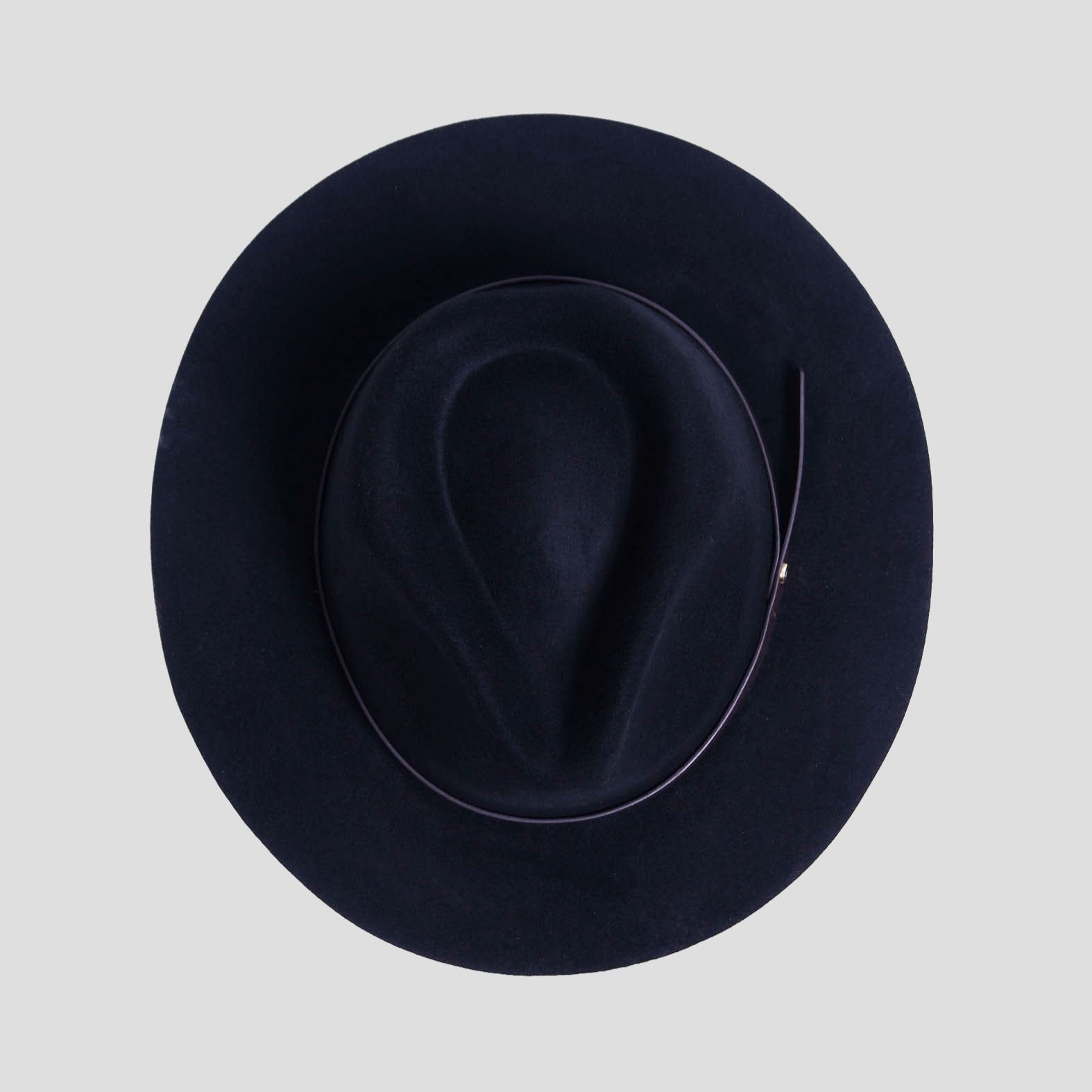 Dapper Men's Felt Fedora Hat–Black - Image 3