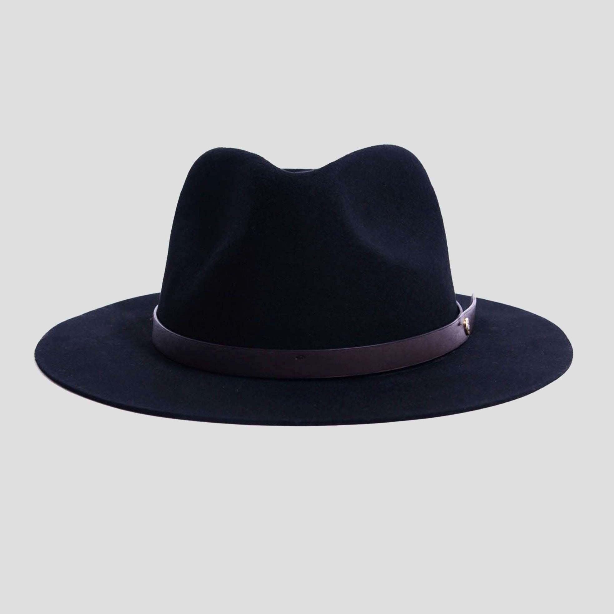 Dapper Men's Felt Fedora Hat–Black - Image 4