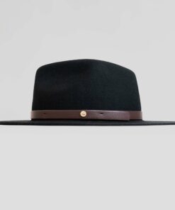 Dapper Men's Felt Fedora Hat–Black