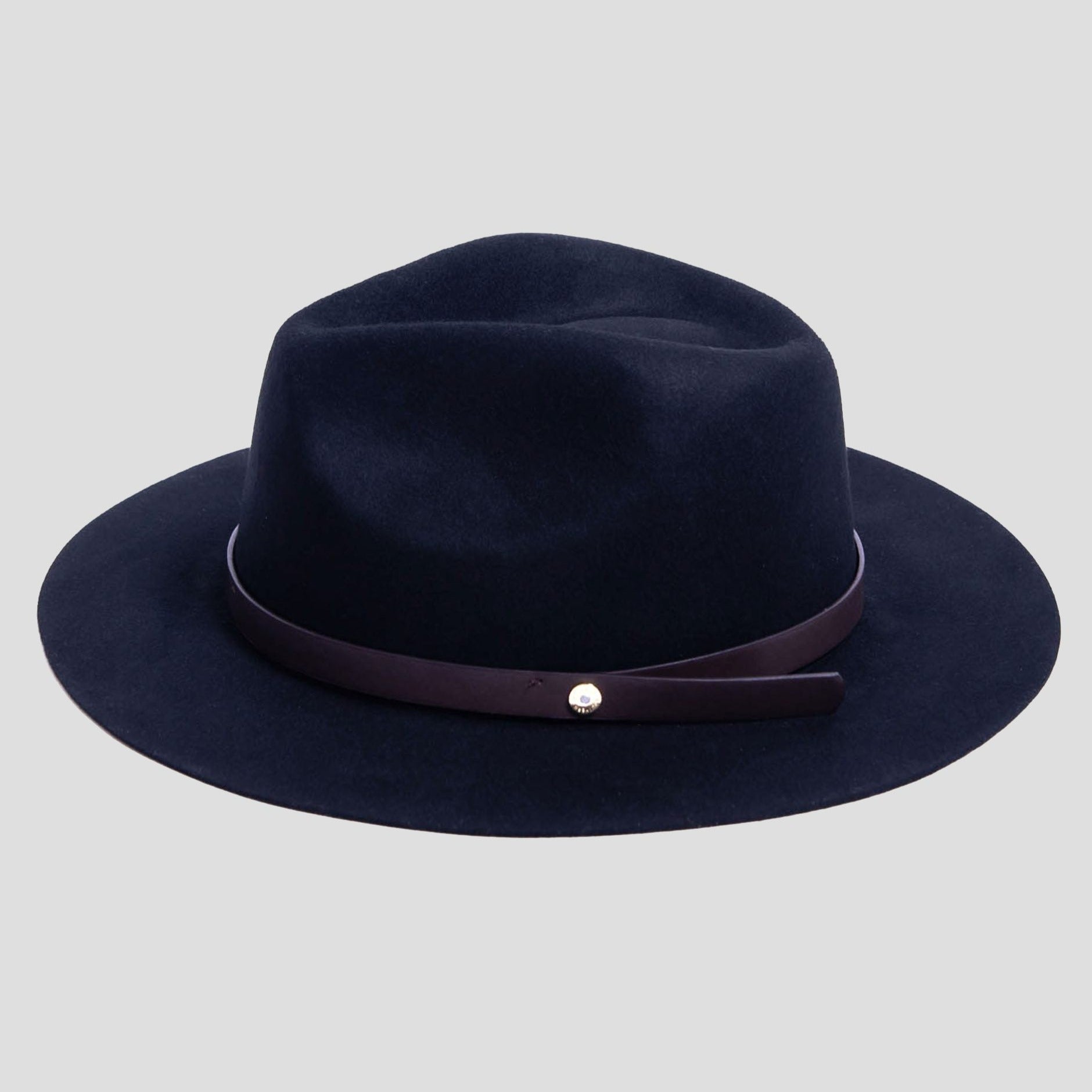 Dapper Men's Felt Fedora Hat–Black - Image 2