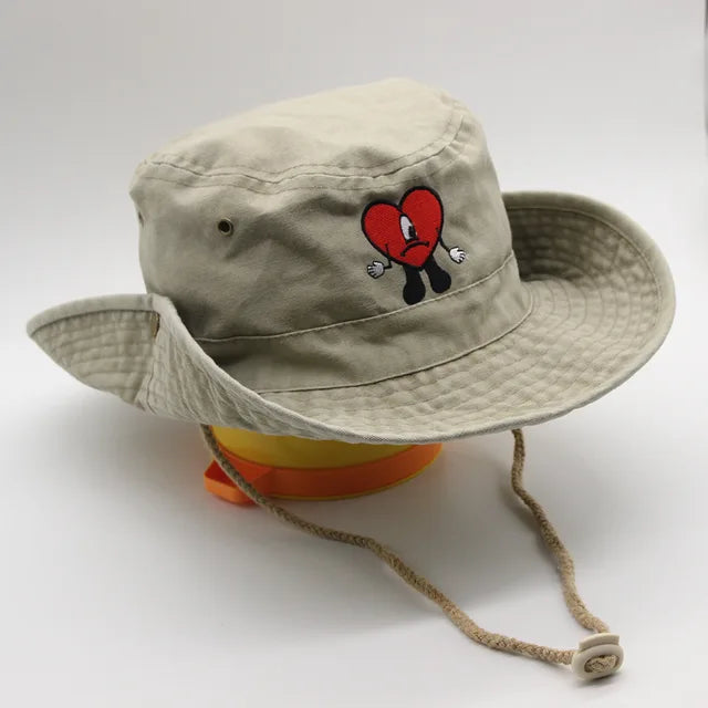 Denim Bucket Hat Foldable Embroidered Pot Hat - Image 12