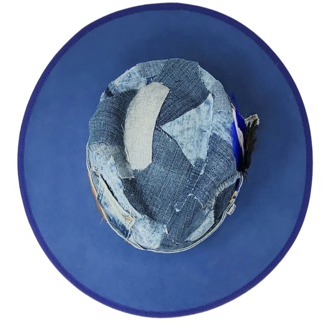 Denim Fedora Hat - Image 5