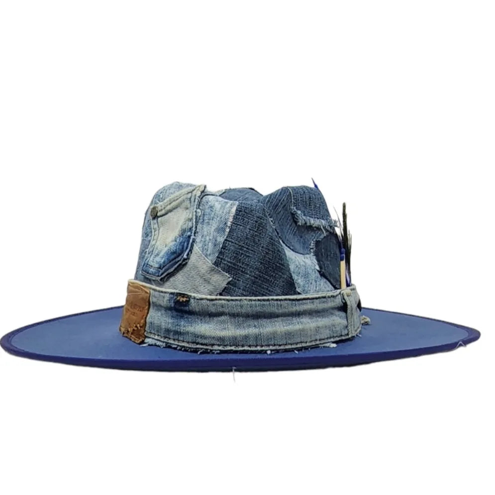 Denim Fedora Hat - Image 3