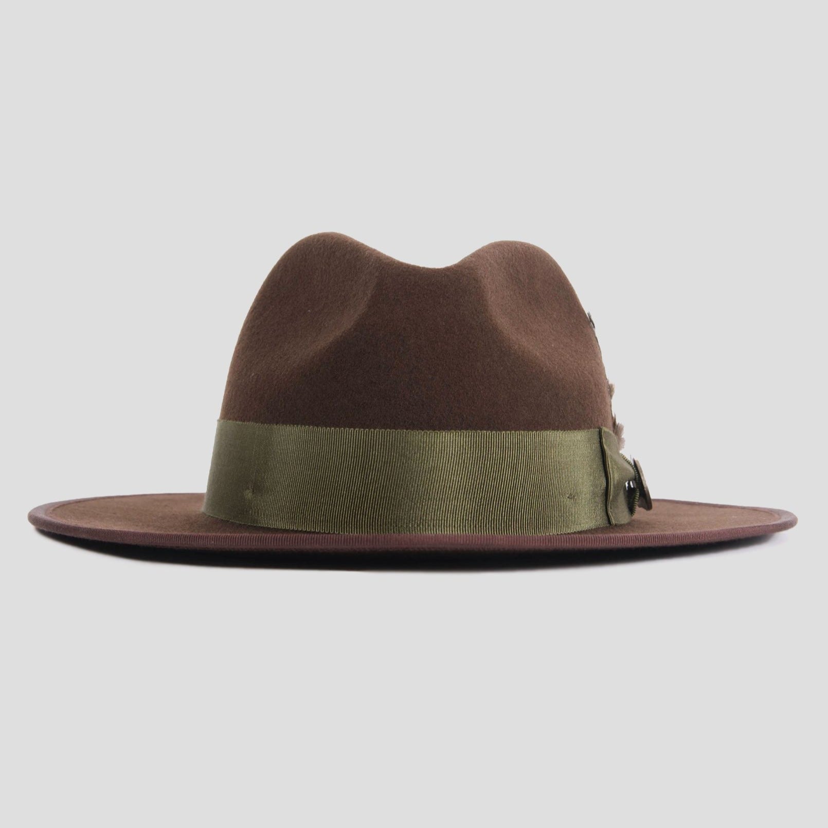 Distinctive Felt Fedora Hat in Grey - Image 16
