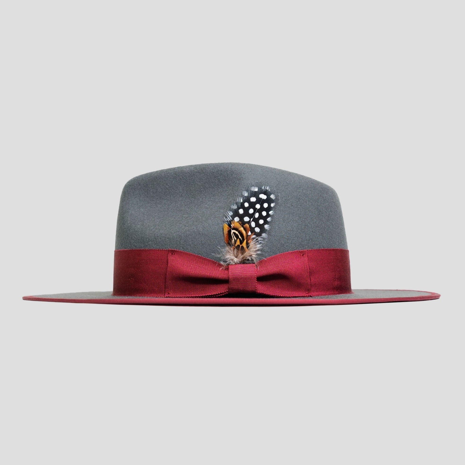 Distinctive Felt Fedora Hat in Grey