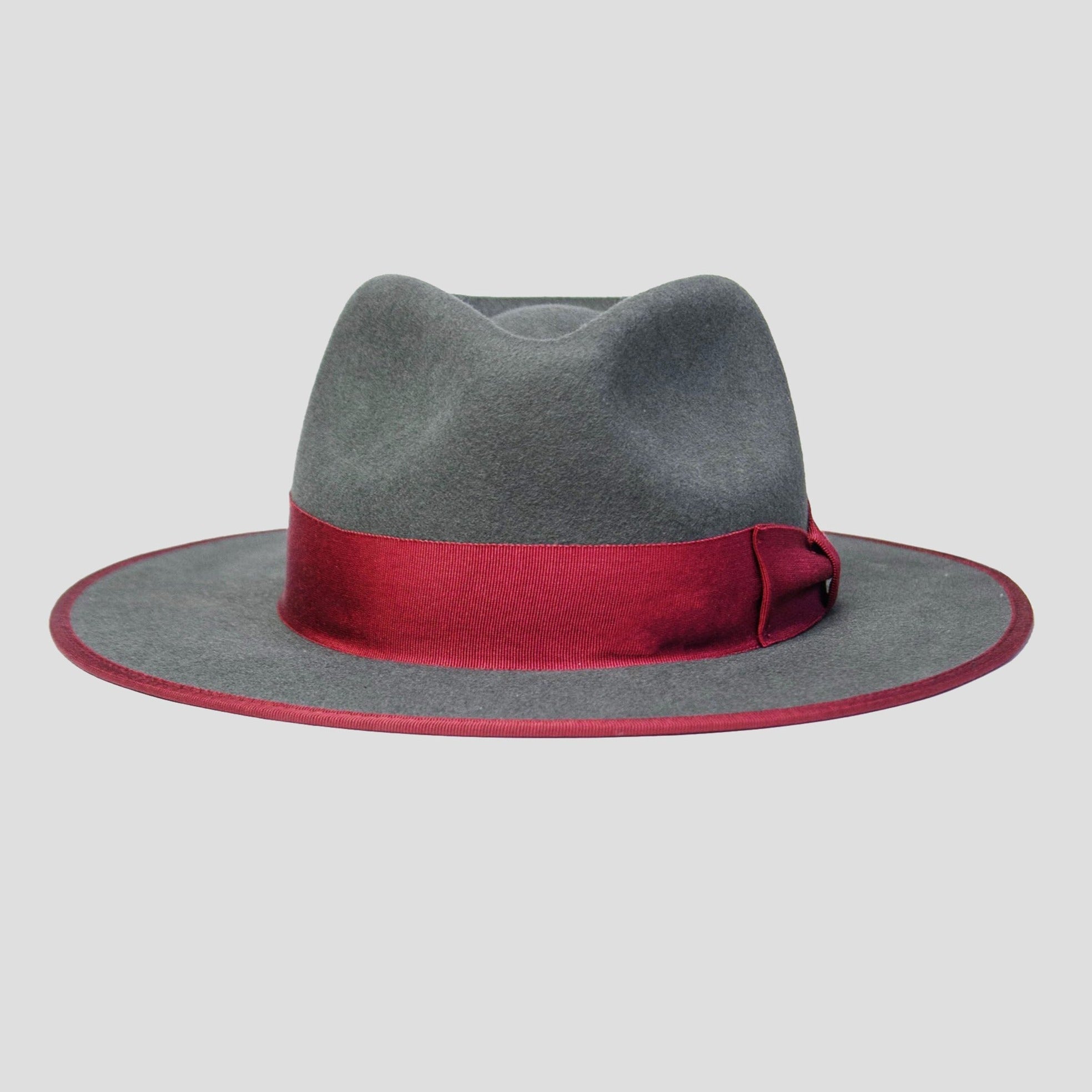 Distinctive Felt Fedora Hat in Grey - Image 2