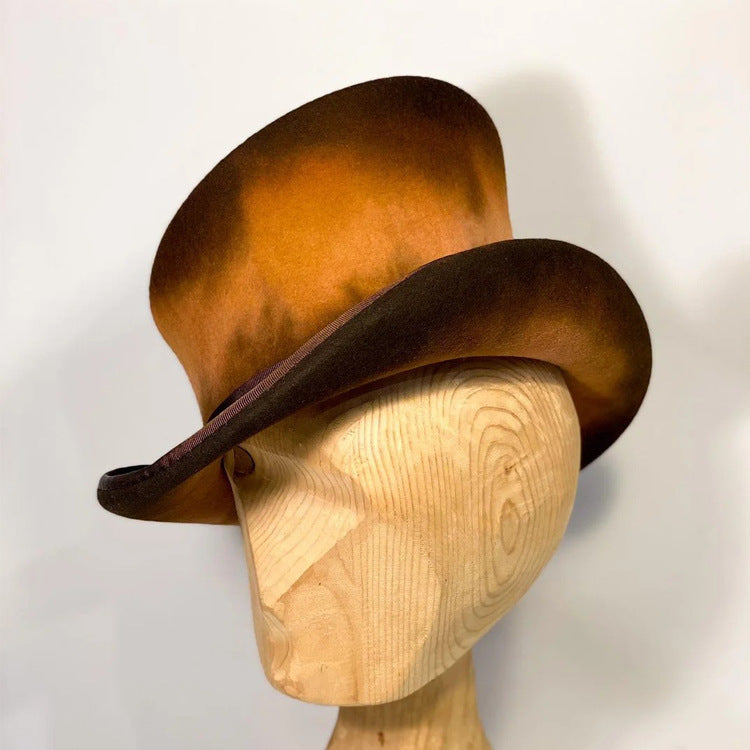 Distressed Fedora Trimmed With Braided Band - Image 4