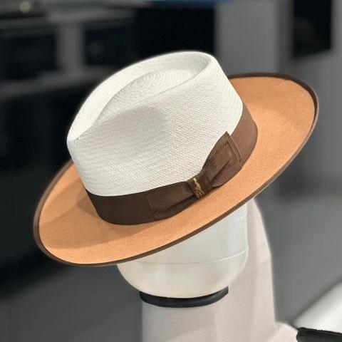 Effortless Class Two Stone Straw Felt Fedora Hat-Camel - Image 3