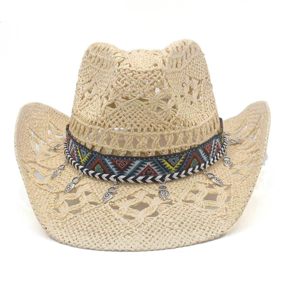 Effortlessly Chic Straw Cowboy Hat - Image 2
