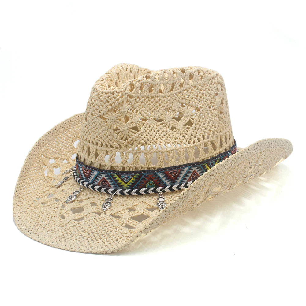 Effortlessly Chic Straw Cowboy Hat - Image 3