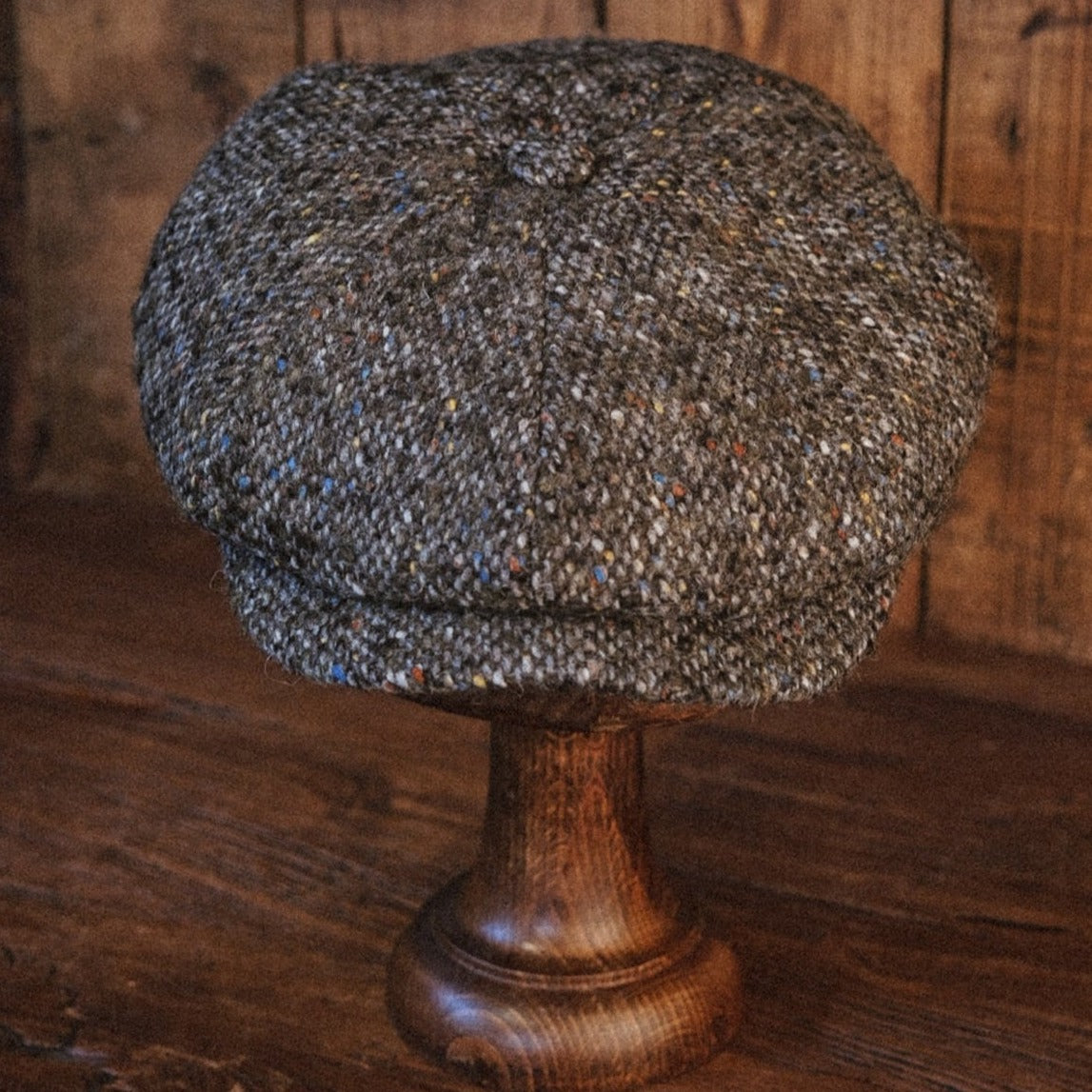 Eight Piece Classic Vintage Brown Wool Newsboy Cap - Image 6