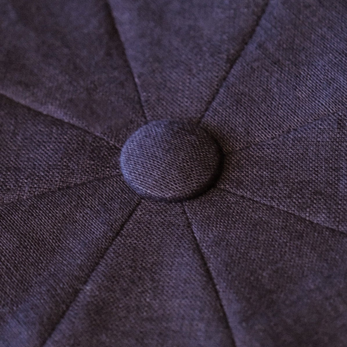 Eight Piece Linen Newsboy Cap-Deep Bule - Image 2