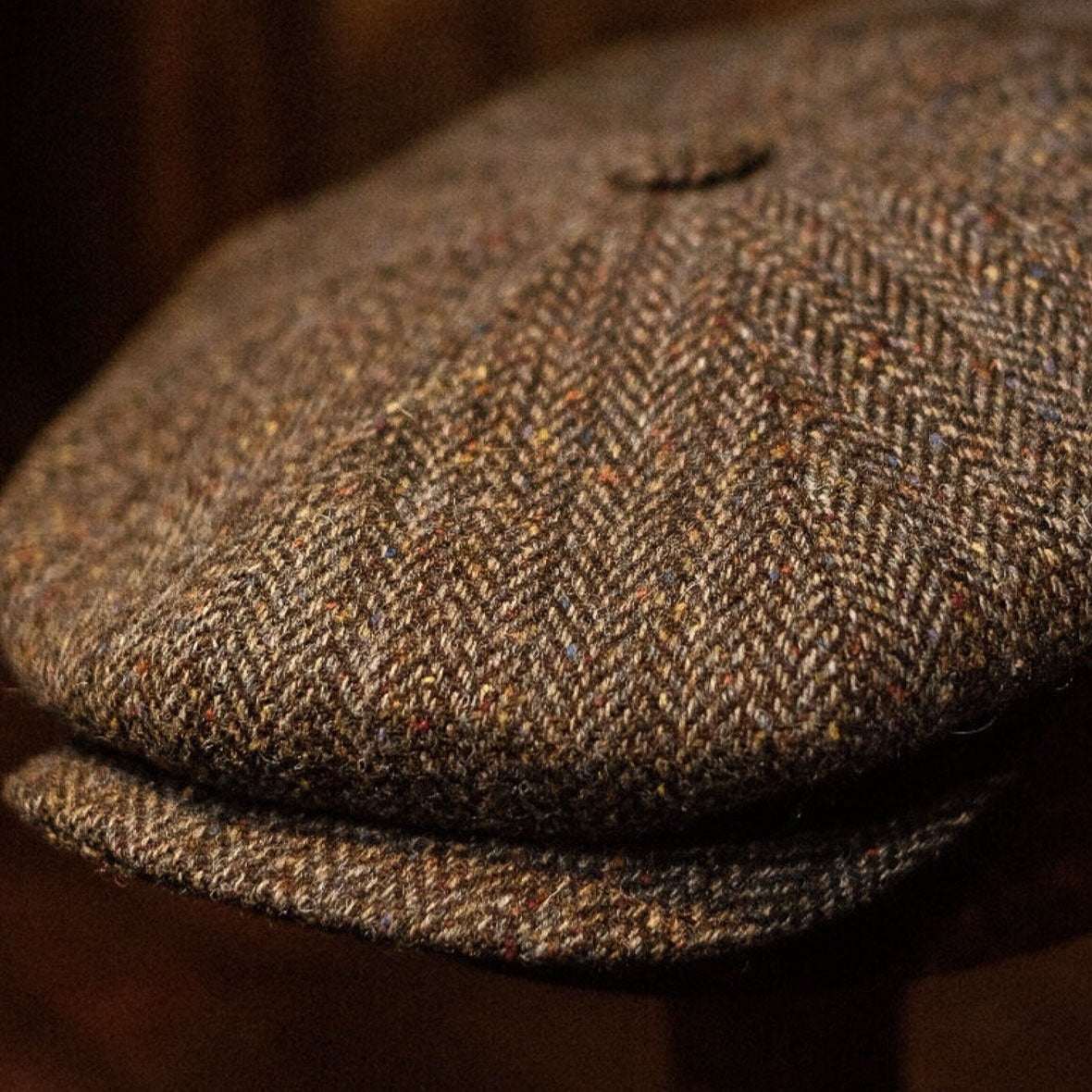 Eight Piece Rust/Red Stripe Wool Newsboy Cap - Image 10