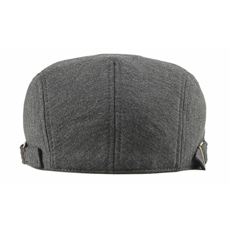 Elegant Solid Color Cotton Flat Cap - Image 6