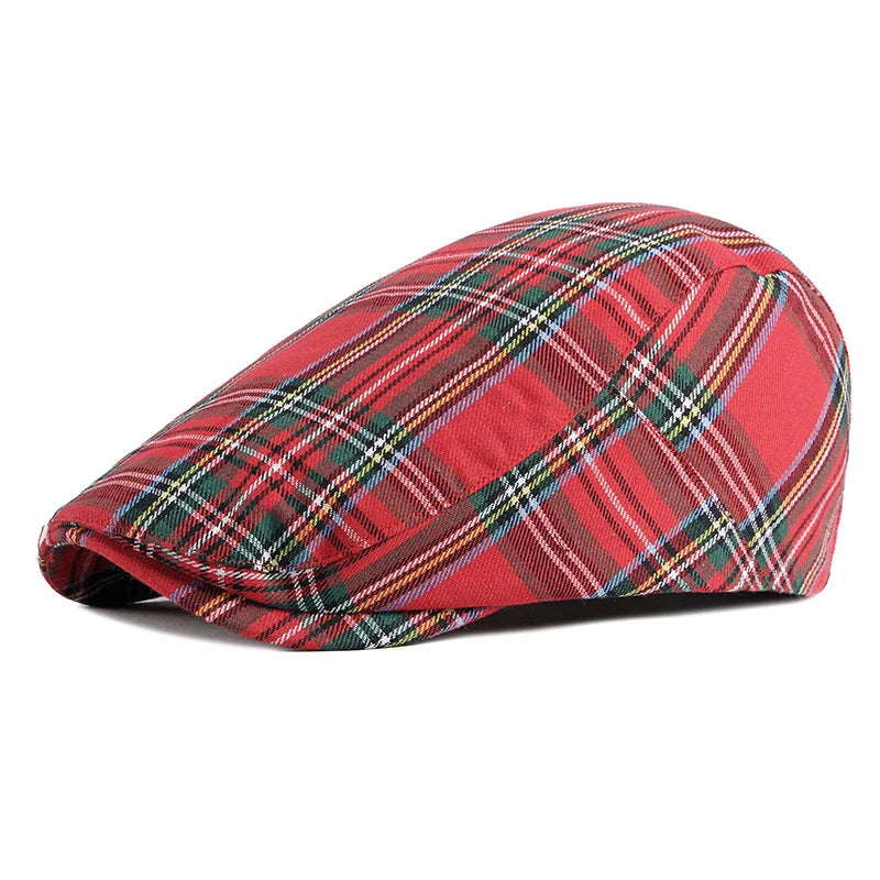 Fashion Fine Stripe Lattice Flat Cap - Image 3