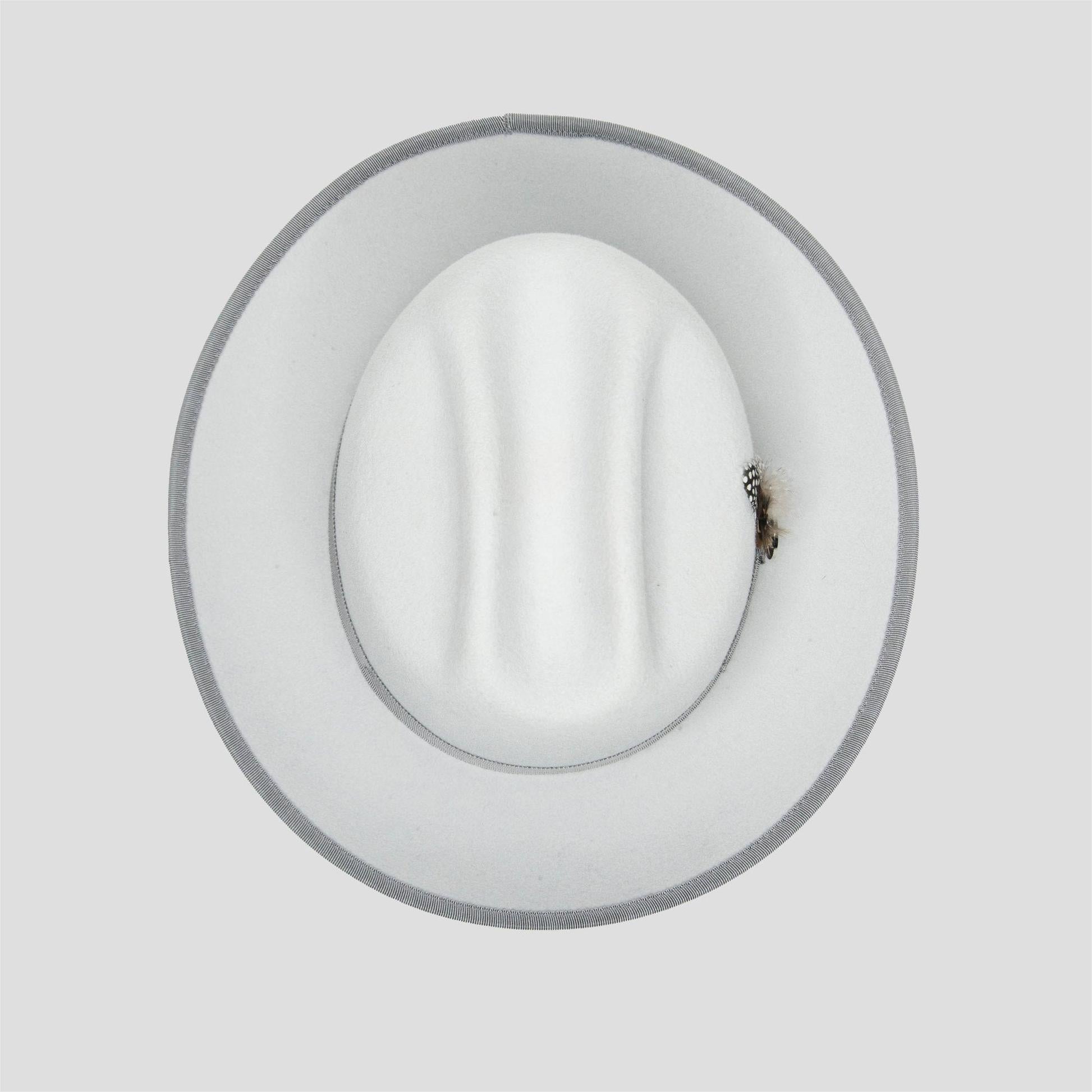 Fashionable Felt Fedora Hat in Sliver Grey - Image 3