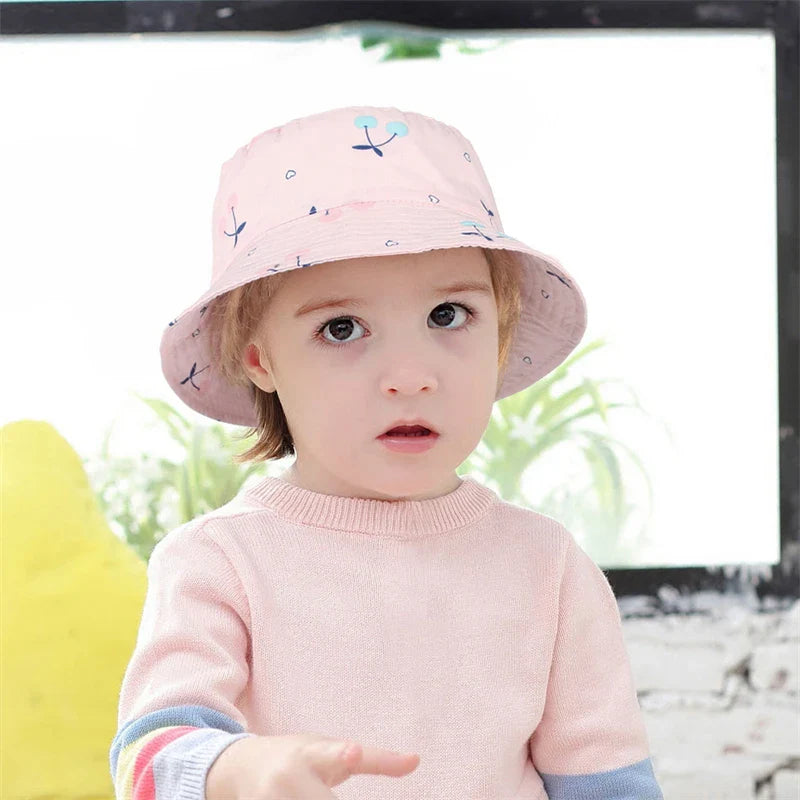 Kids Bucket Cotton Flat Hat - Image 2