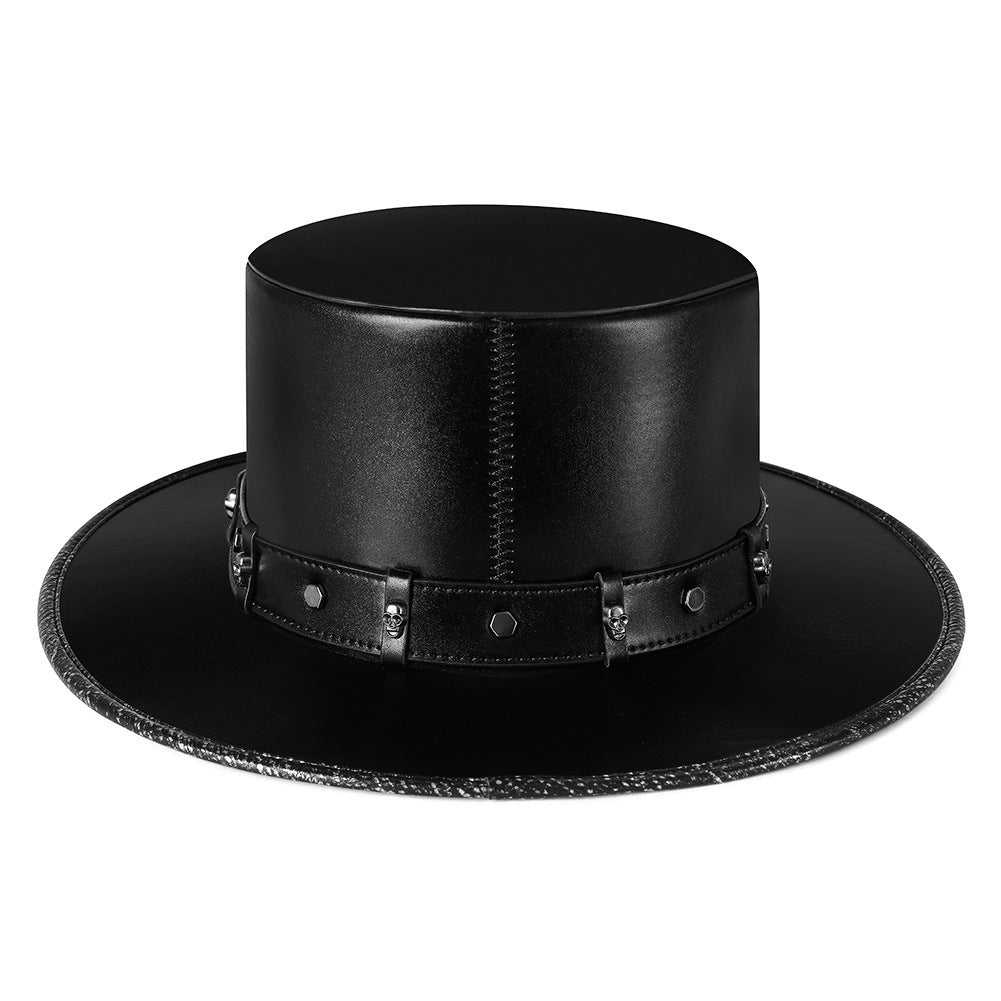 Leather Black Top Hat - Image 2