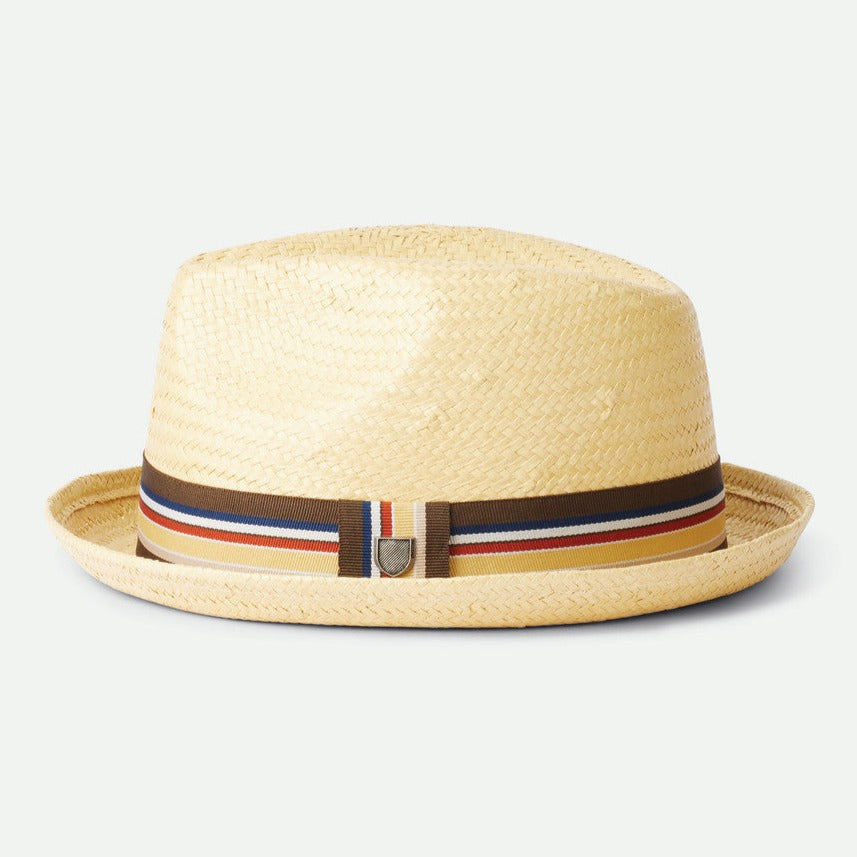 Old-World Straw Fedora-Tan - Image 2