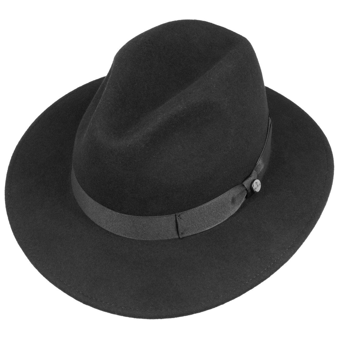 Old-World Wool Felt Fedora Hat - Image 2