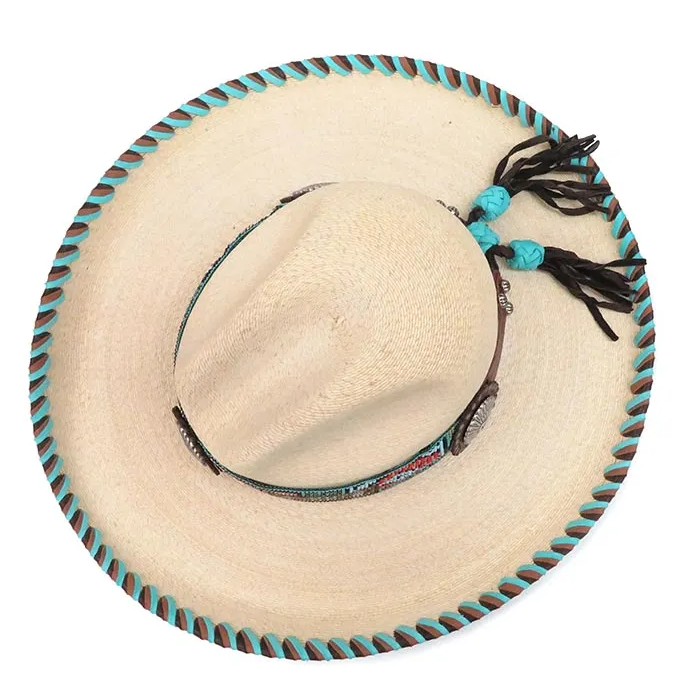 Palm Leaf Cowboy Straw Hat - Image 3