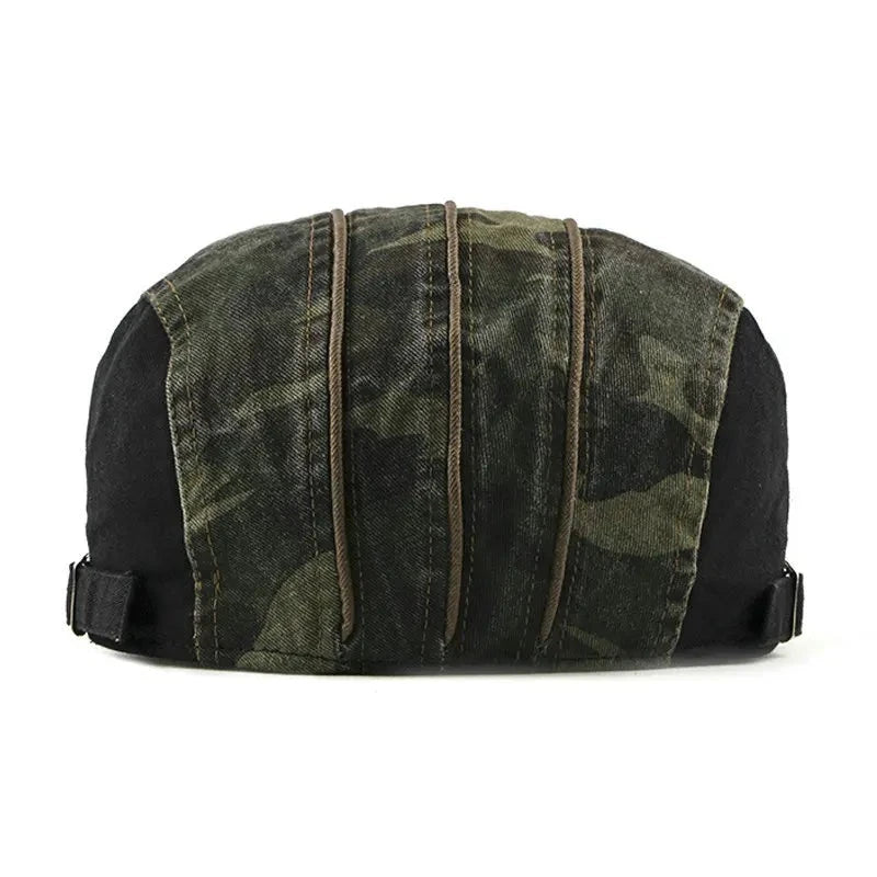 Patchwork Washed Cotton Flat Cap - Image 8