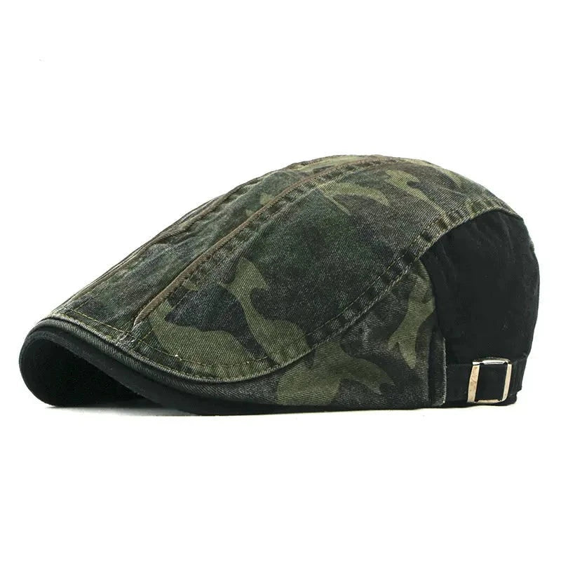 Patchwork Washed Cotton Flat Cap - Image 5