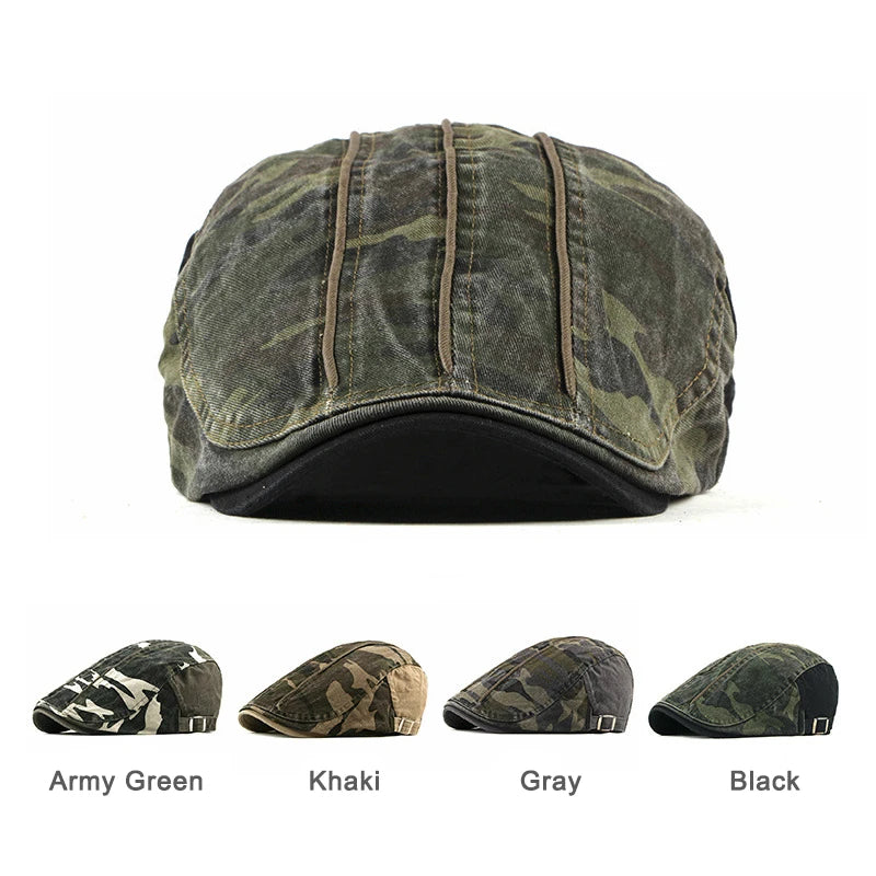 Patchwork Washed Cotton Flat Cap - Image 7