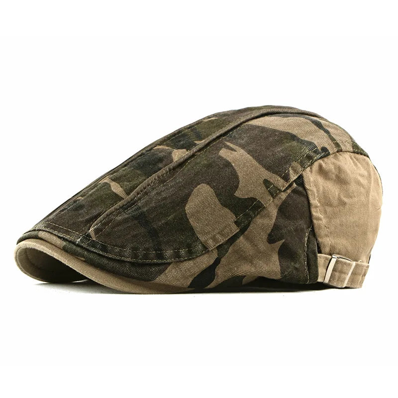 Patchwork Washed Cotton Flat Cap - Image 6