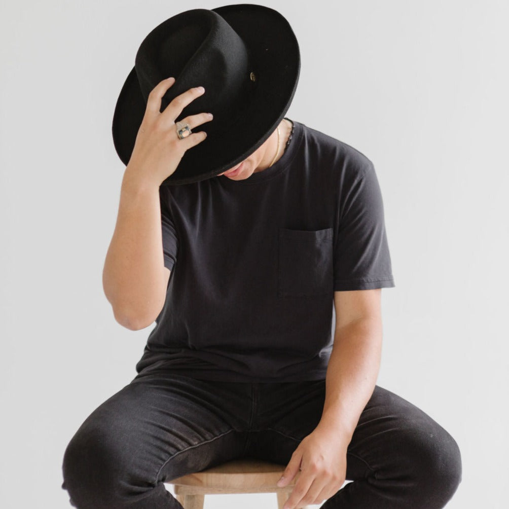 Polished Wide Brim Felt Fedora - Image 23