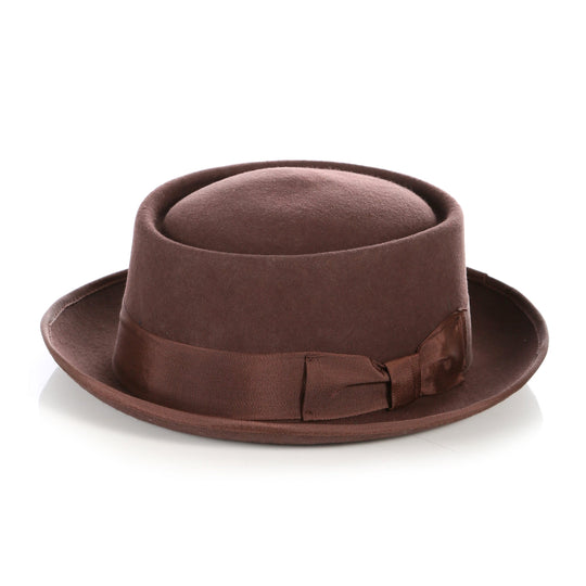 Red Wool Felt Pork Pie Hat - Image 4