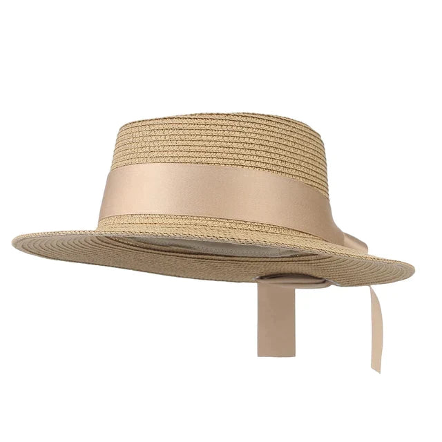 Ribbon Wide Brim Panama Summer Hat - Image 7