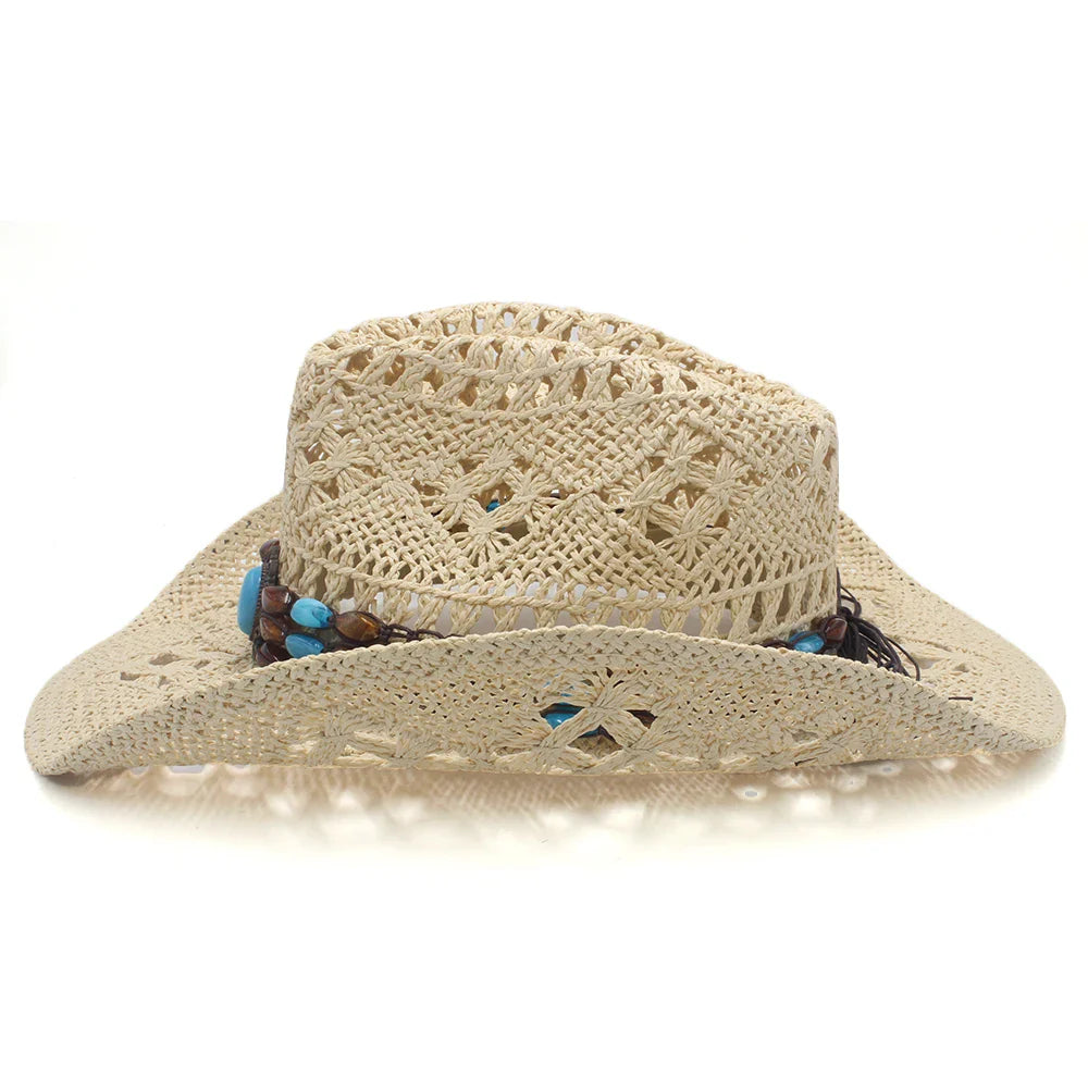 Rustic Elegance Straw Cowboy Hat - Image 3