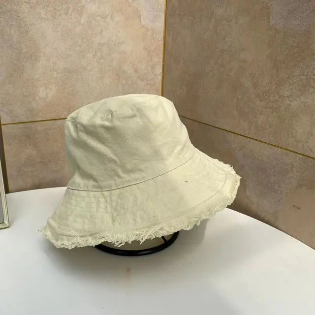 Soft Raw Hem Bucket Hat - Image 5