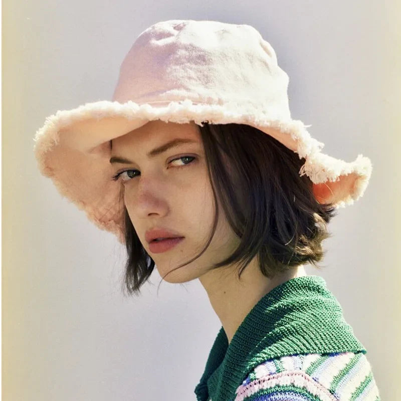Soft Raw Hem Bucket Hat - Image 3