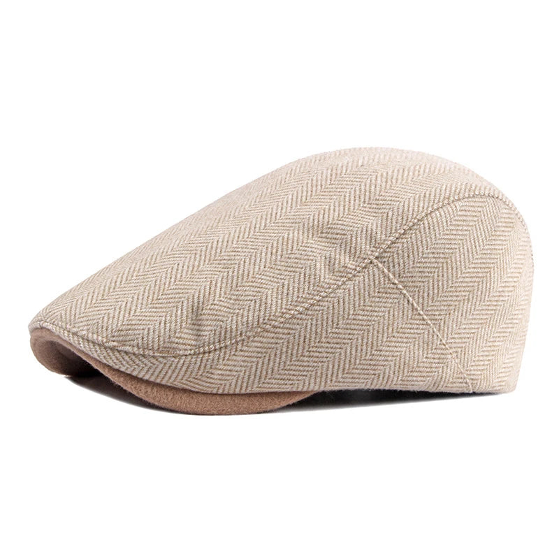 Solid Color Classic Cotton Flat Cap - Image 3