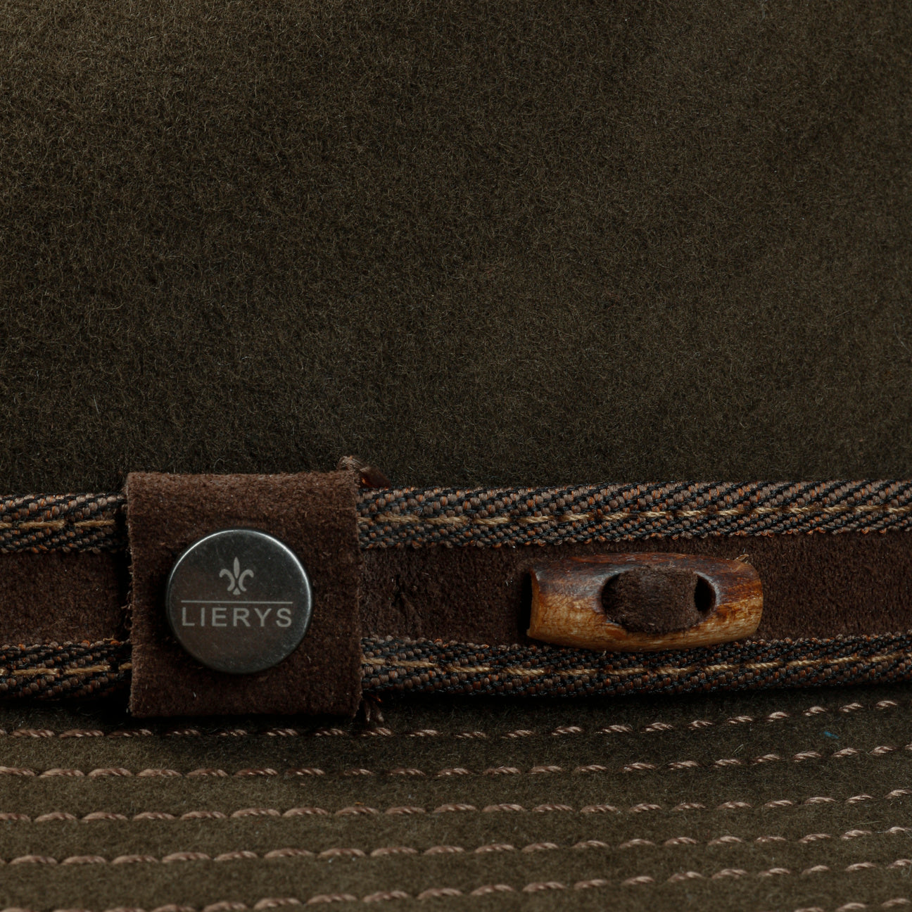 Stitched Brim Traveller Wool Fedora Hat - Image 2