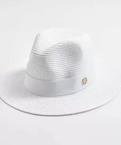 Straw Hats Panama Ribbon Decoration Elegant Luxury Straw Hat