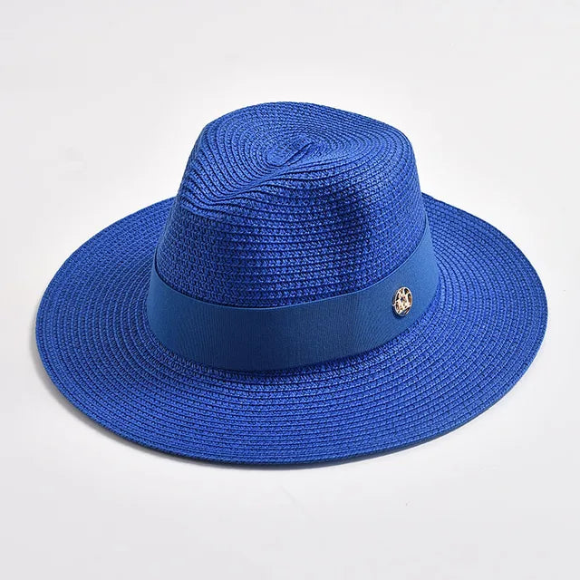 Straw Hats Panama Ribbon Decoration Elegant Luxury Straw Hat - Image 19