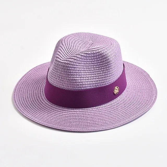 Straw Hats Panama Ribbon Decoration Elegant Luxury Straw Hat - Image 13
