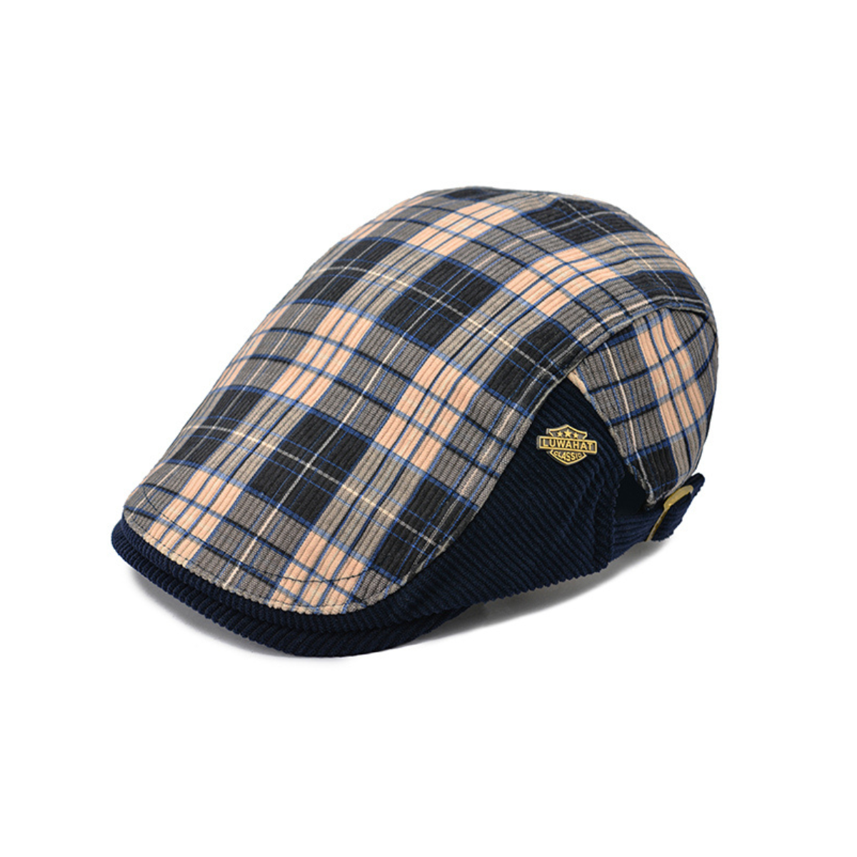 Striped Corduroy Flat Cap - Image 5