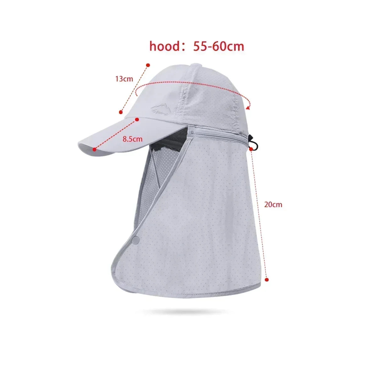 Summer Waterproof Detachable Shawl Breathable Baseball Cap - Image 7