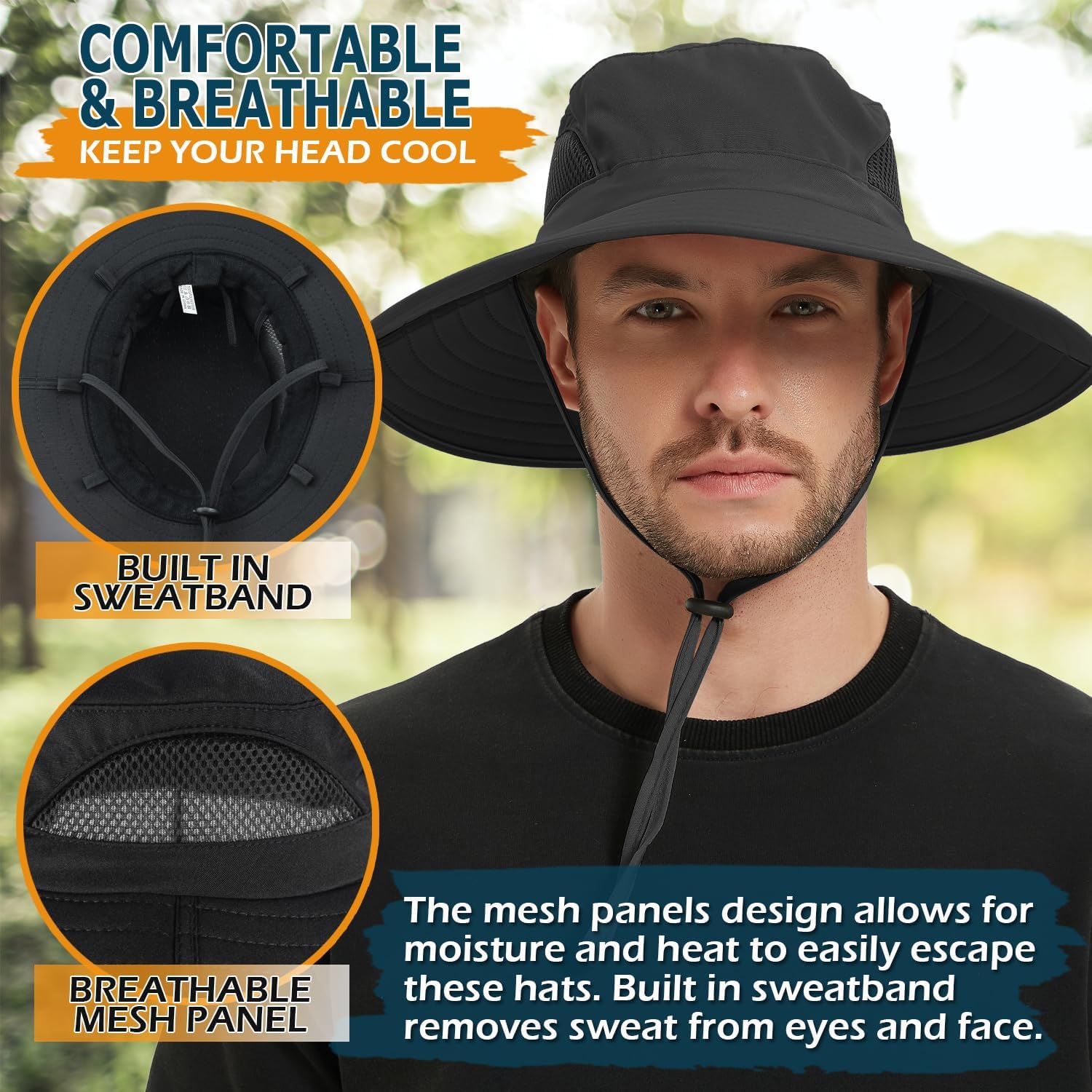 Sun Hat with Neck Flap - Image 3